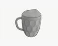 Beer Mug With Foam 03 3D 모델 