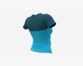 Blouse Top For Women Blue Mockup 3D модель