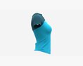 Blouse Top For Women Blue Mockup 3D модель