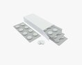 Pills Box Opened With Pills Blister 3D-Modell