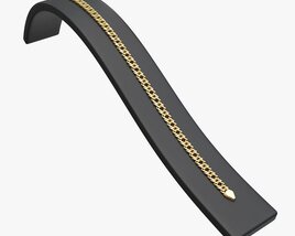 Bracelet Curved Leather Display Holder Stand 3D model