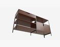 Cabinet Drawer Bookshelf Walker Edison Modelo 3d