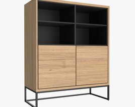 Cabinet With Shelves 01 3D модель