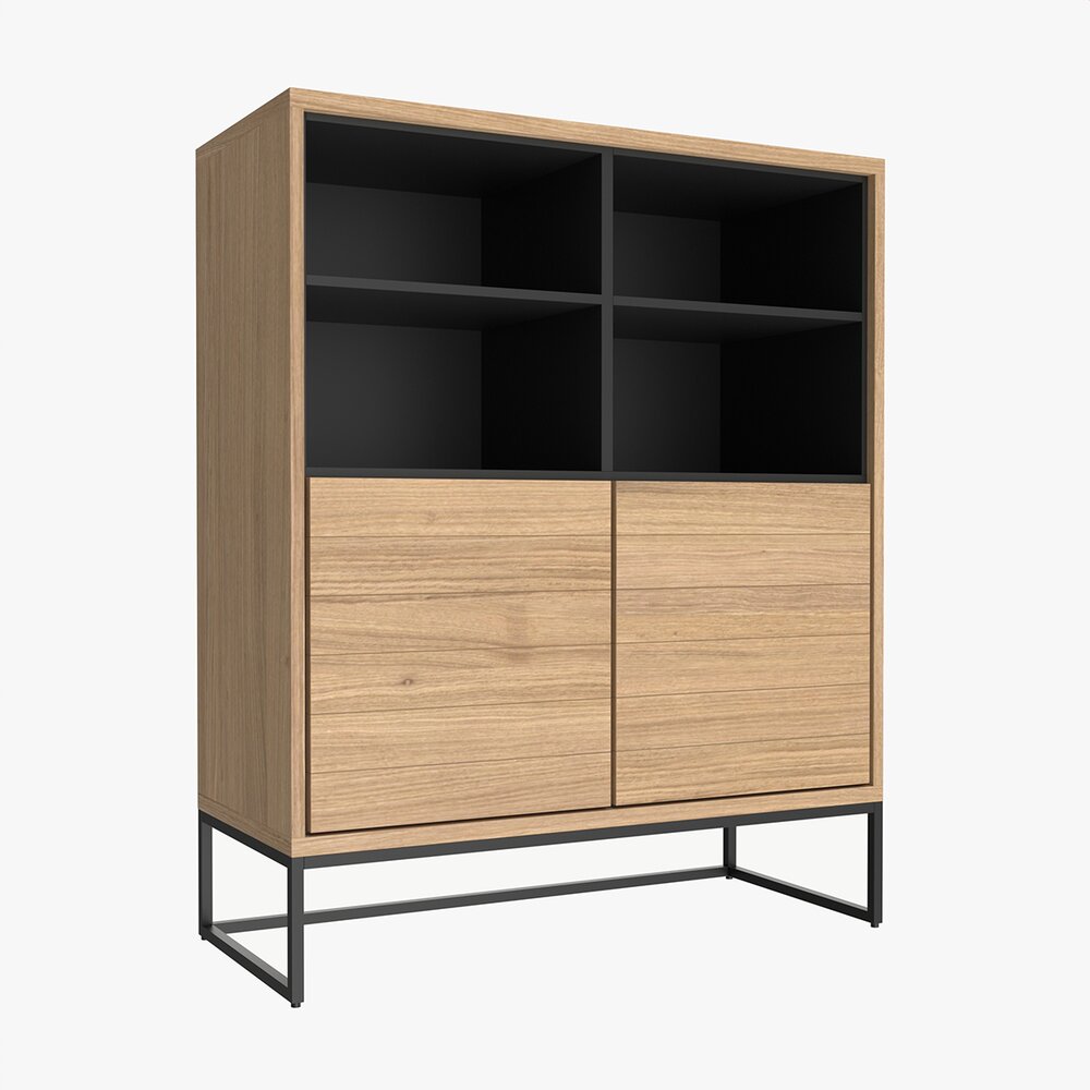 Cabinet With Shelves 01 3D 모델 