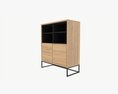 Cabinet With Shelves 01 3d model