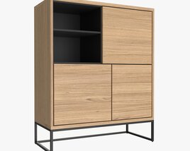 Cabinet With Shelves 02 3D-Modell