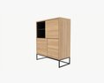 Cabinet With Shelves 02 Modelo 3d