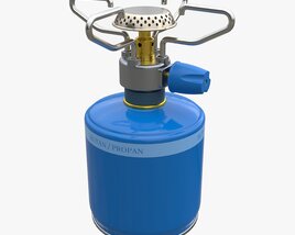Camping Gas Stove With Cartridge Mockup 01 3D model