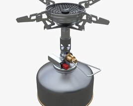 Camping Gas Stove With Cartridge Mockup 02 Modèle 3D