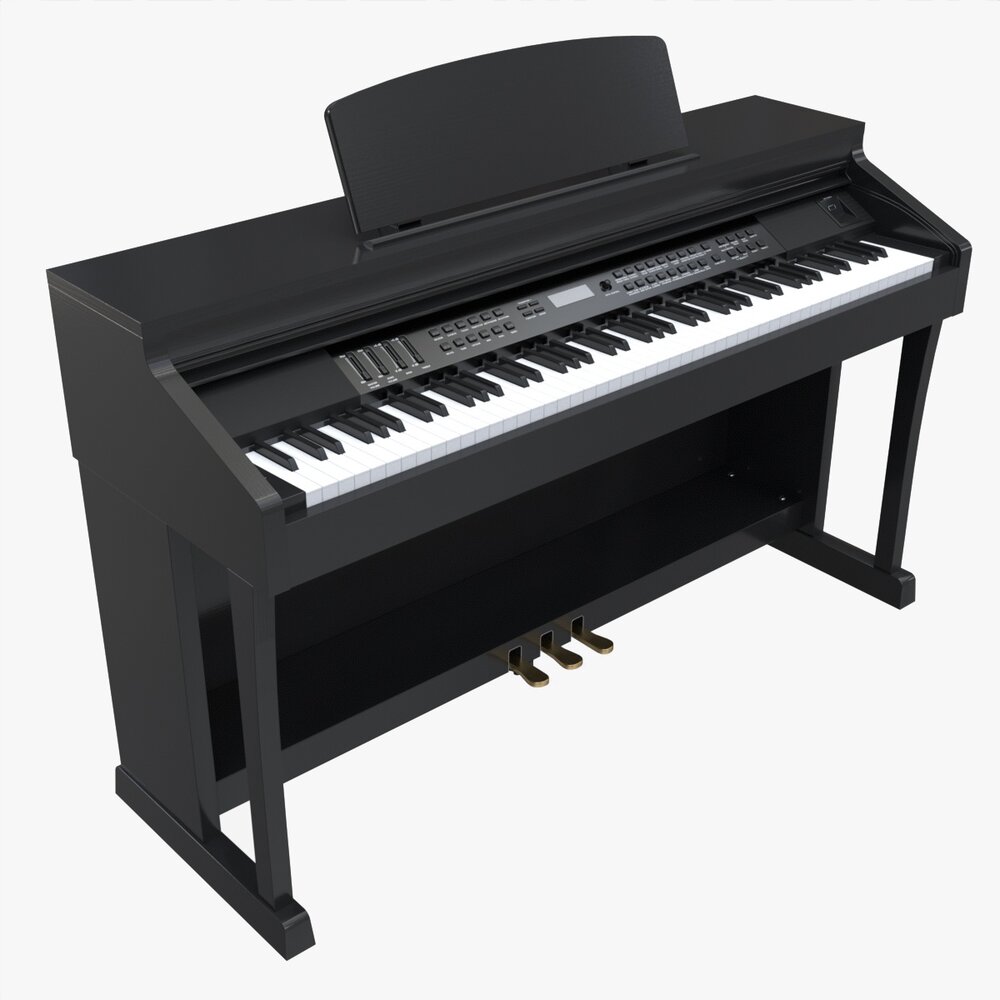 Digital Piano 01 3Dモデル