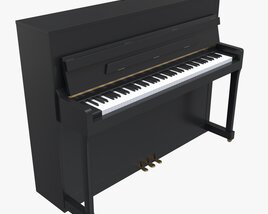 Digital Piano 02 Open Lid 3D model
