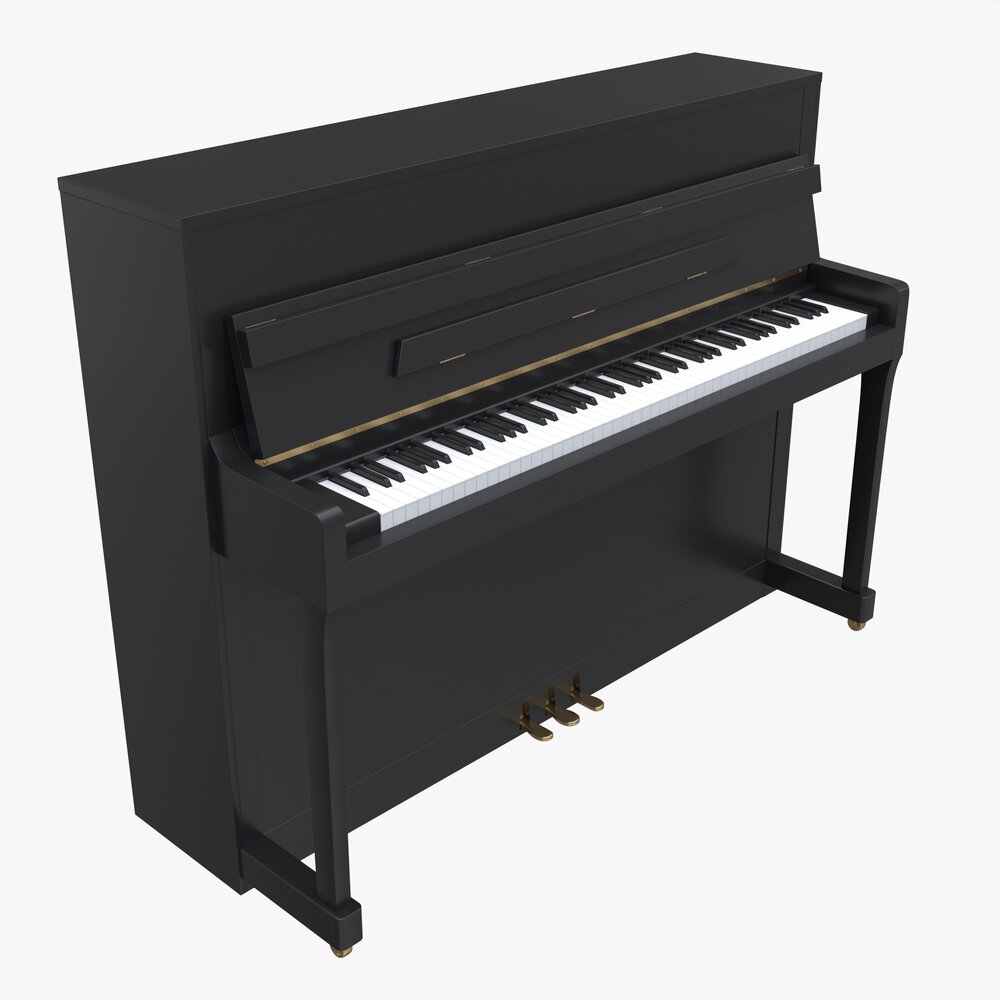 Digital Piano 02 Open Lid Modello 3D