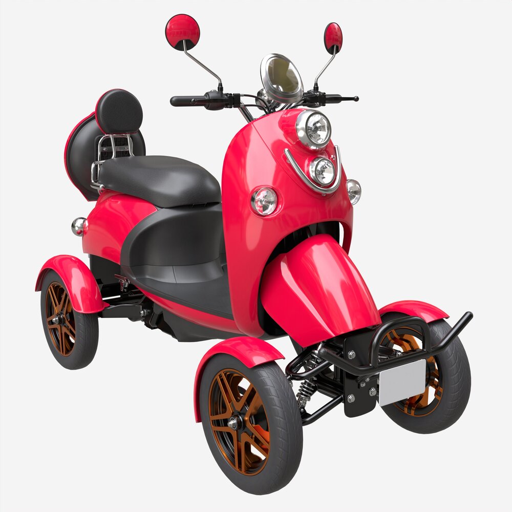 Electric Mobility Scooter 4 Wheeled 3D模型