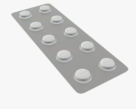 Pills In Blister Pack 04 3D-Modell