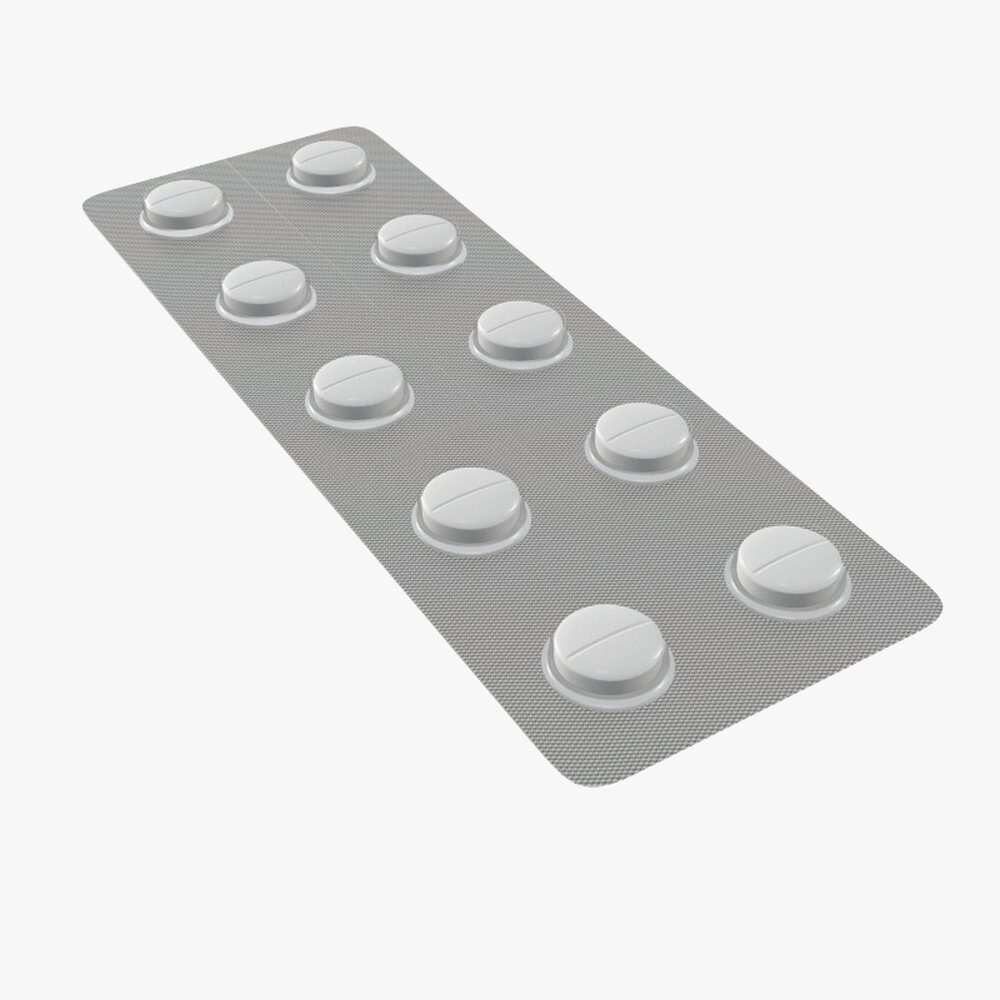 Pills In Blister Pack 04 3D модель