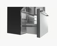 Fridge-freezer Bosch KFF96PIEP Doors Open 3D模型