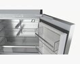 Fridge-freezer Bosch KFF96PIEP Doors Open 3Dモデル