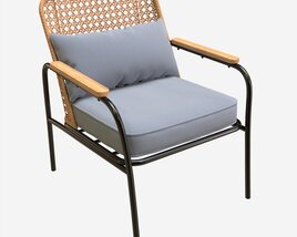 Garden Chair With Mesh Back 3D model