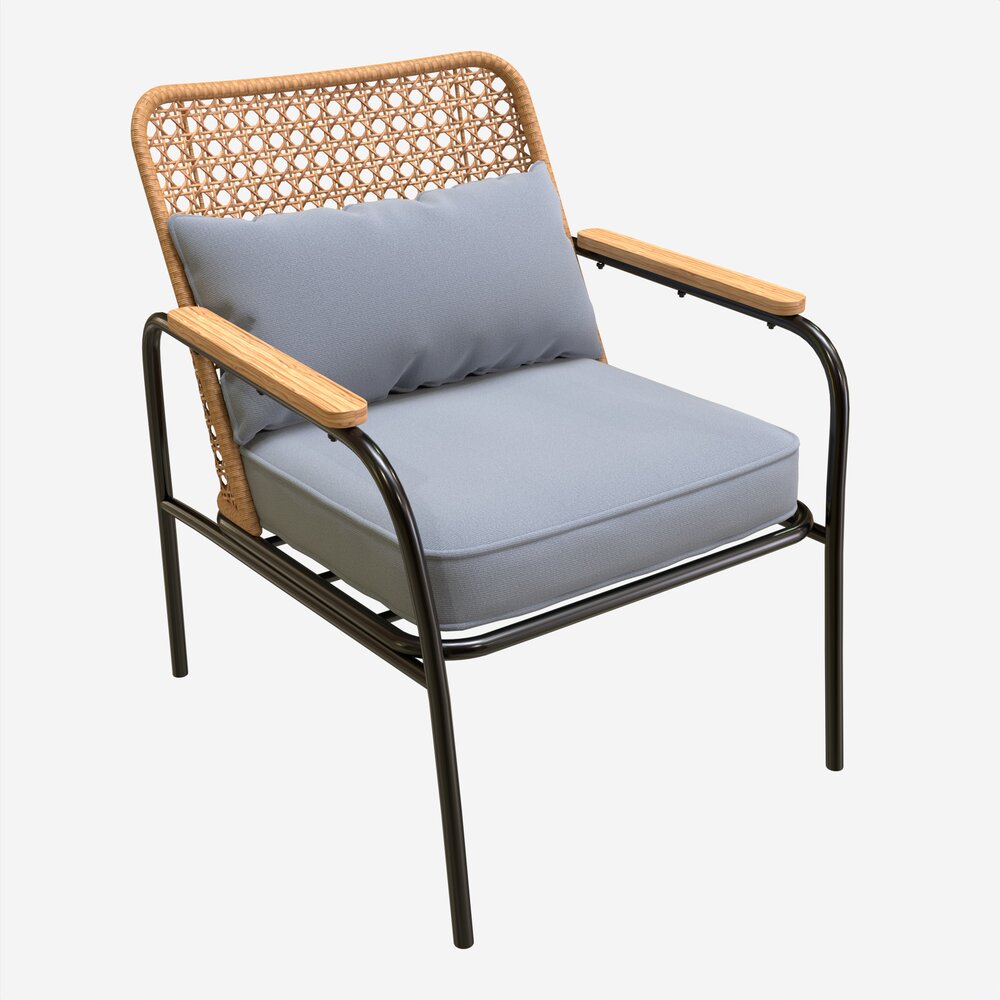 Garden Chair With Mesh Back 3D-Modell