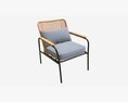 Garden Chair With Mesh Back 3D 모델 