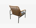 Garden Chair With Mesh Back 3d model