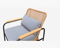 Garden Chair With Mesh Back Modelo 3d