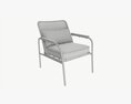 Garden Chair With Mesh Back 3d model