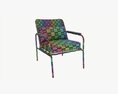 Garden Chair With Mesh Back 3D 모델 