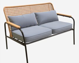 Garden Sofa With Mesh Back 3D-Modell