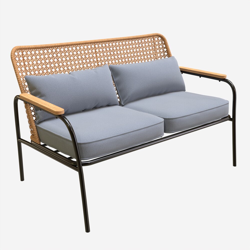 Garden Sofa With Mesh Back 3D model