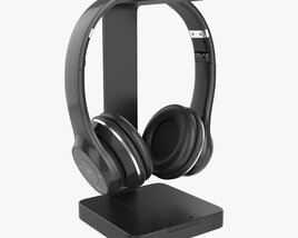 Headset Stand With Headphone 3D model