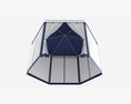 Hexagonal Garden Gazebo With Side Panels 02 3D-Modell