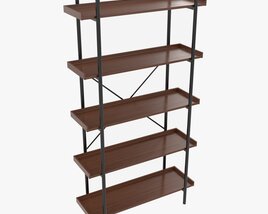 Industrial Bookcase Shelf Walker Edison 3D модель
