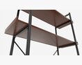 Industrial Bookcase Shelf Walker Edison Modello 3D