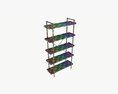 Industrial Bookcase Shelf Walker Edison 3Dモデル