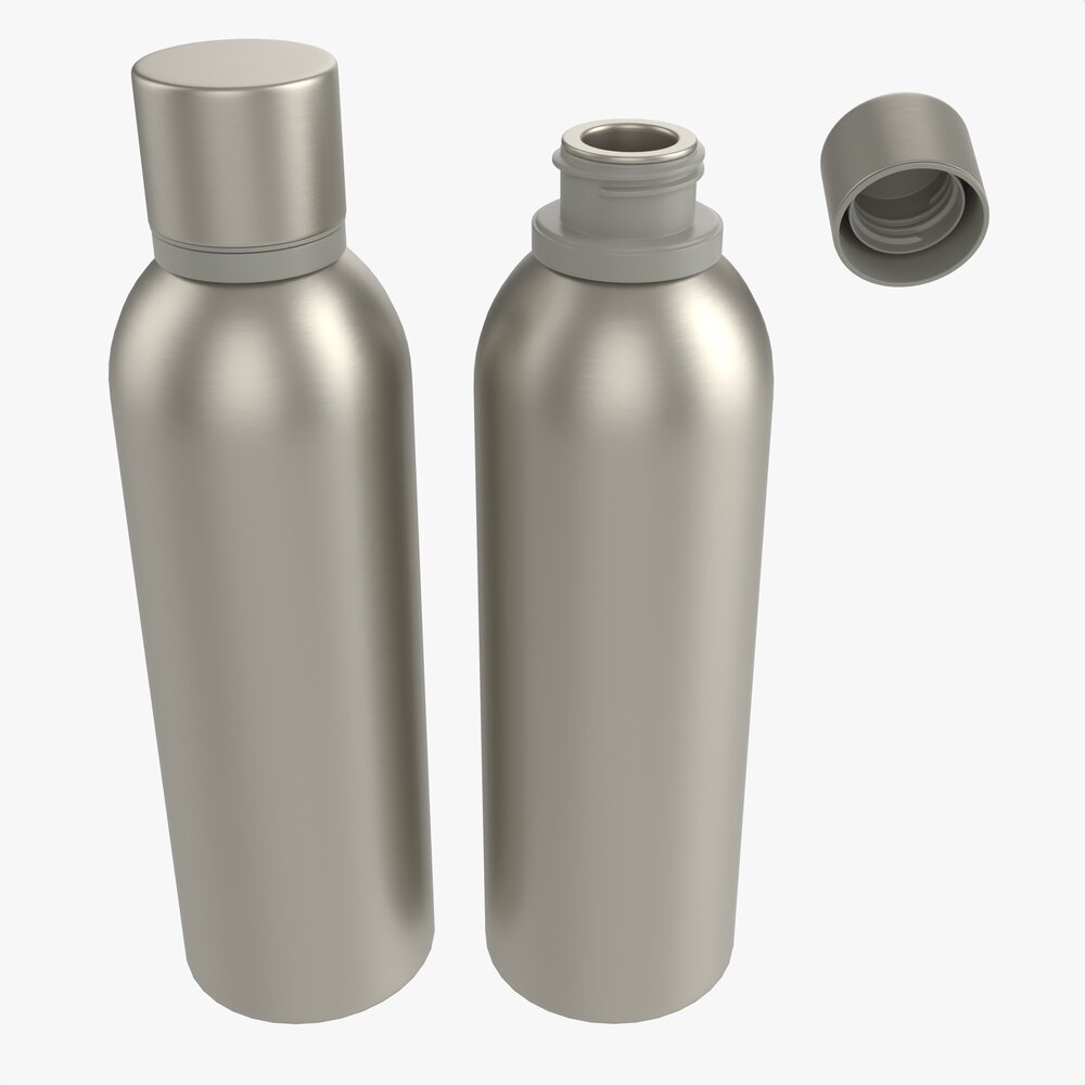 Metal Drink Bottle Mockup 3D模型