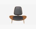 Mid Century Lounge Chair Modèle 3d