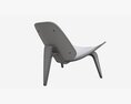 Mid Century Lounge Chair Modello 3D