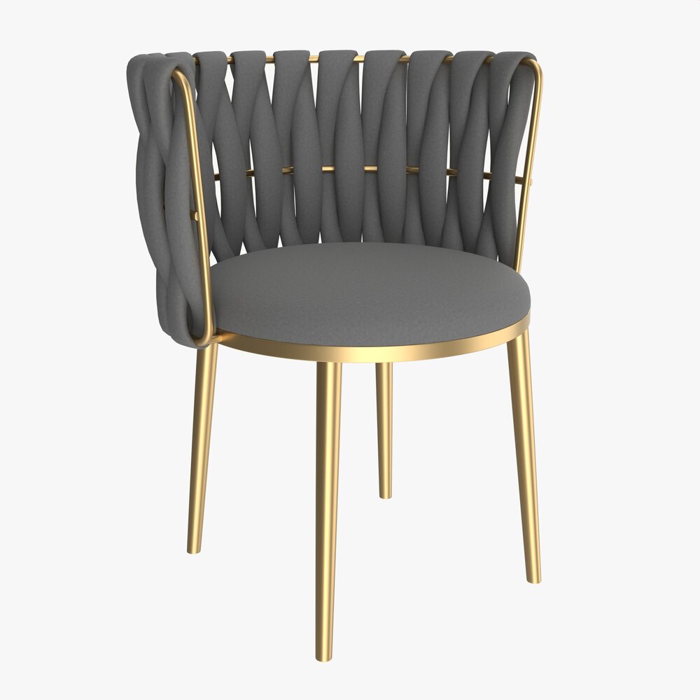 Modern Chair Upholstered 02 3d model