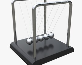 Newton Cradle Balance Steel Balls 01 3D-Modell
