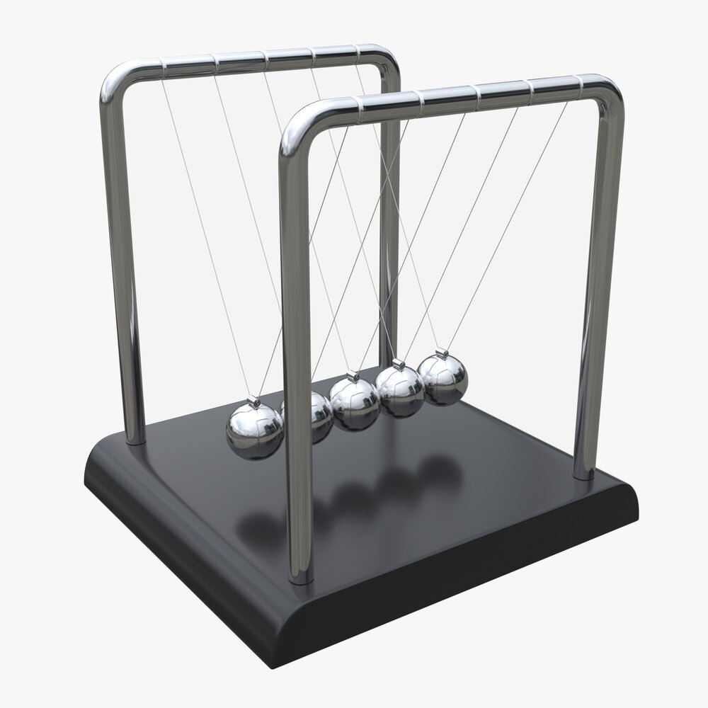 Newton Cradle Balance Steel Balls 01 Modelo 3D