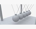 Newton Cradle Balance Steel Balls 01 3d model