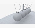 Newton Cradle Balance Steel Balls 02 Modèle 3d