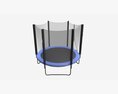 Outdoor Trampoline With Safety Net Modello 3D