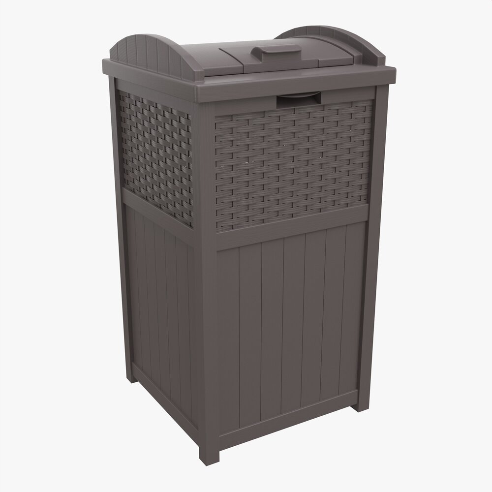 Outdoor Trash Can Modelo 3d