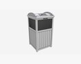 Outdoor Trash Can 3d model