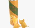 Potato Chips With Tube Packaging 3D модель