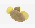 Potato Whole Half And Slices 02 Modelo 3D