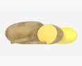 Potato Whole Half And Slices 02 3D-Modell