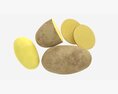 Potato Whole Half And Slices 02 3Dモデル